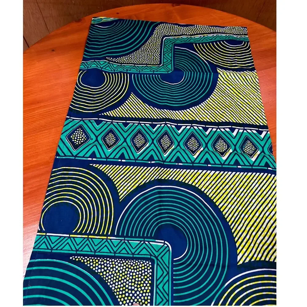 Vibrant Hitarget Real Wax African Print Cotton Table Runner -64